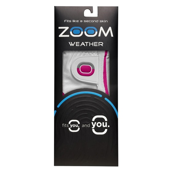 Zoom Zoom Weather Damen Golfhandschuh, weiß/fuchsia