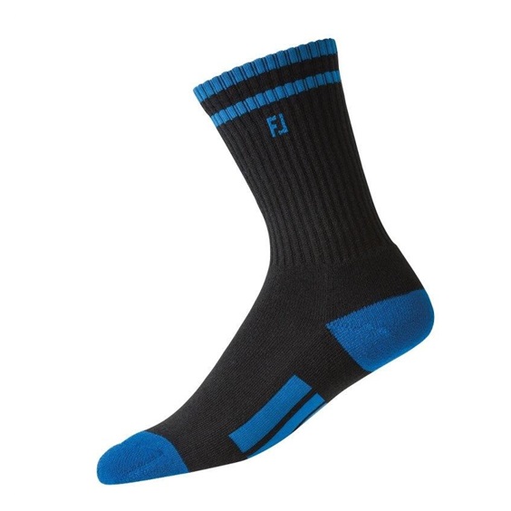 FootJoy ProDry Crew Kindersocken, 1Paar, schwarz/blau