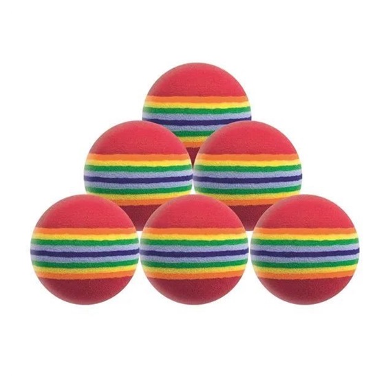 Longridge Multi-Coloured Foam Trainingsbälle, 6Stk.