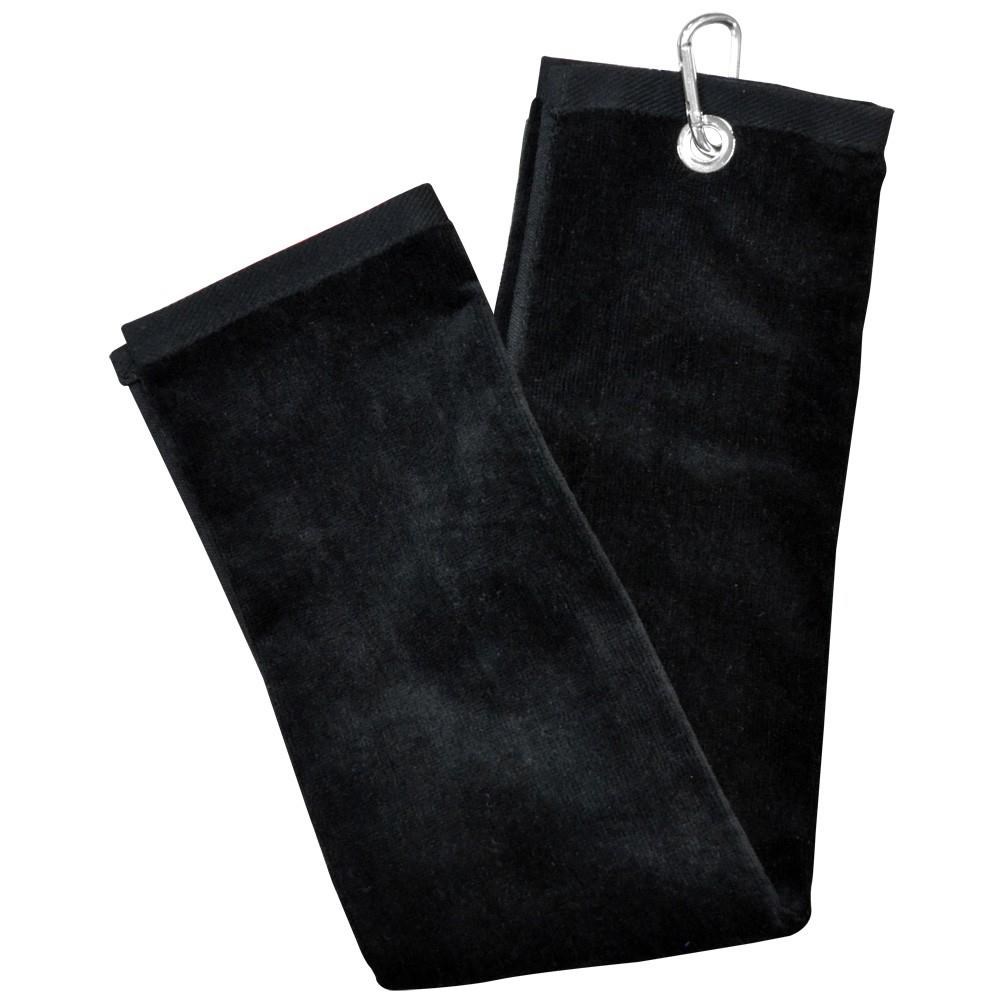 Longridge Luxury Three Fold Golf Handtuch, schwarz