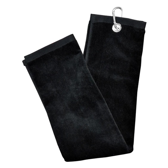 Longridge Luxury Three Fold Golf Handtuch, schwarz