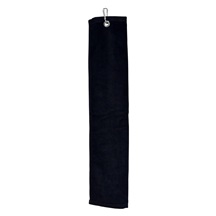 Longridge Luxury Three Fold Golf Handtuch, schwarz