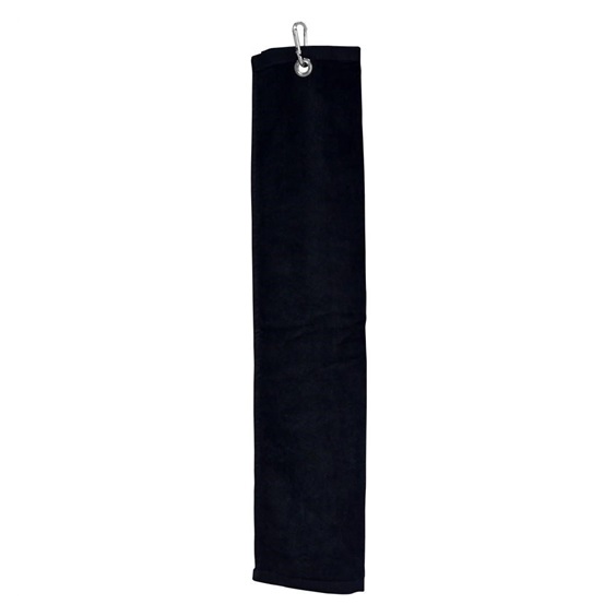 Longridge Luxury Three Fold Golf Handtuch, schwarz