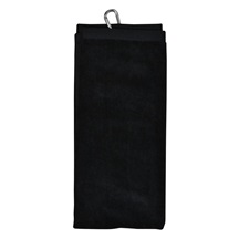 Longridge Luxury Three Fold Golf Handtuch, schwarz