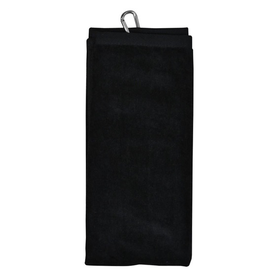 Longridge Luxury Three Fold Golf Handtuch, schwarz
