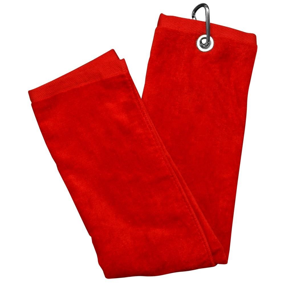 Longridge Luxury Three Fold Golf Handtuch, rot