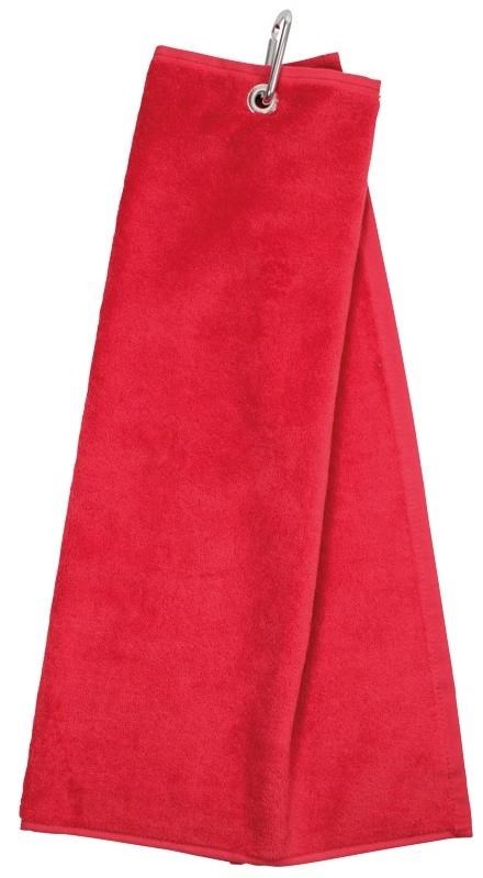 Longridge Luxury Three Fold Golf Handtuch, rot