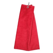 Longridge Luxury Three Fold Golf Handtuch, rot