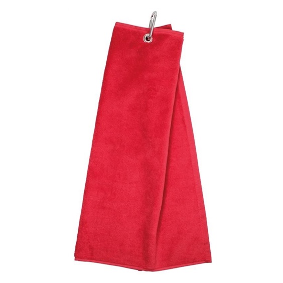 Longridge Luxury Three Fold Golf Handtuch, rot