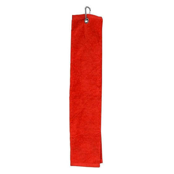 Longridge Luxury Three Fold Golf Handtuch, rot