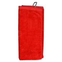 Longridge Luxury Three Fold Golf Handtuch, rot
