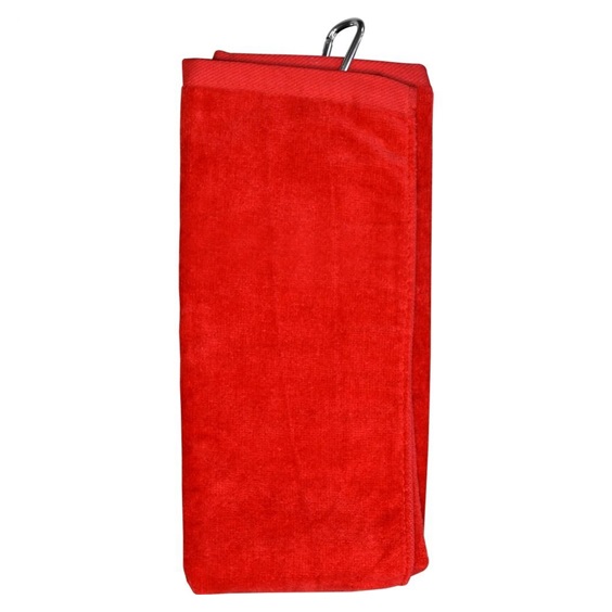Longridge Luxury Three Fold Golf Handtuch, rot