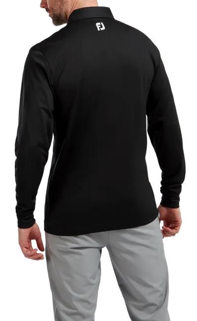 FootJoy Thermolite Herren Langarm-Polo, schwarz