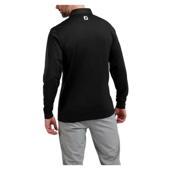 FootJoy Thermolite Herren Langarm-Polo, schwarz