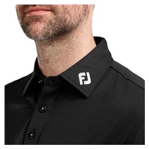 FootJoy Thermolite Herren Langarm-Polo, schwarz