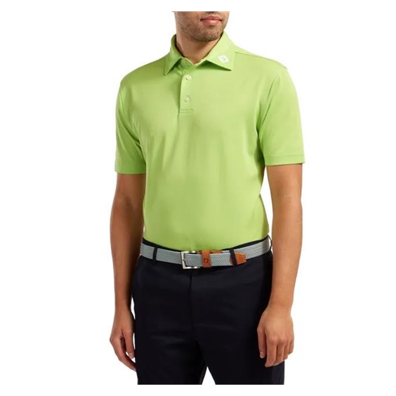 FootJoy Stretch Pique Solid Athletic Fit Herren Poloshirt, limette