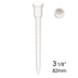 Lignum Tee Plastiktees 82mm, 12Stk., weiss