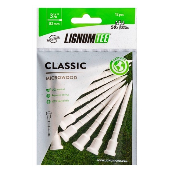 Lignum Tee Plastiktees 82mm, 12Stk., weiss