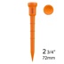 Lignum Tee Plastiktees 72mm, 12Stk., orange