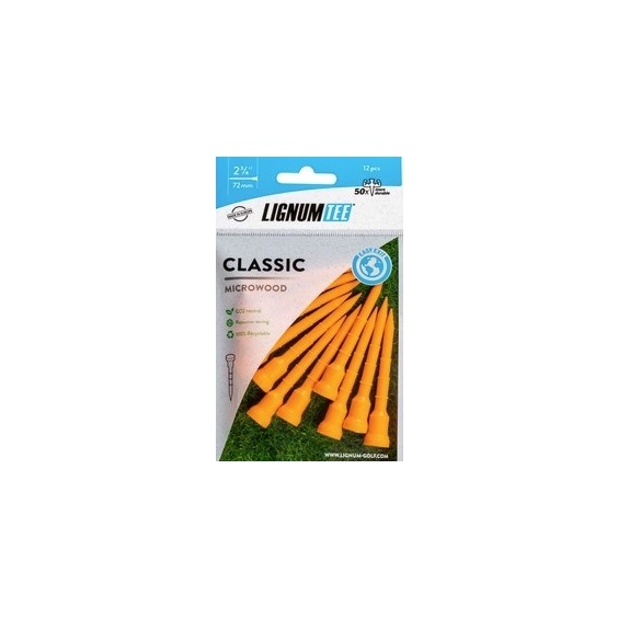 Lignum Tee Plastiktees 72mm, 12Stk., orange