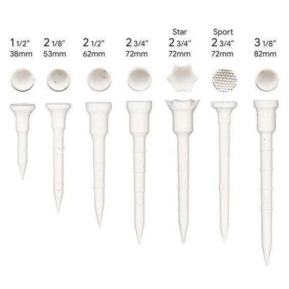 Lignum Tee Plastiktees 82mm, 12Stk., farbe mischen