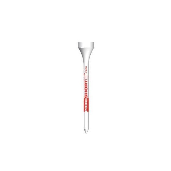 Pride Professional Tee System Prolength Short Rote Holztees 53mm (2 1/8"), 25 Stück