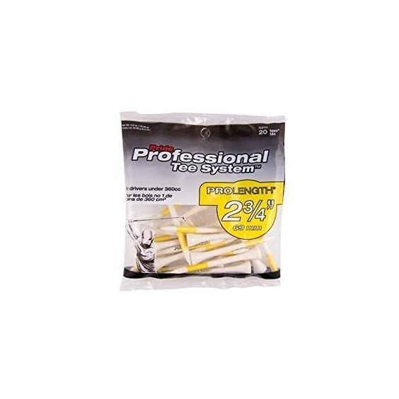 Pride Professional Tee System Prolength Yellow Holztees 69mm (2 3/4"), 20 Stück