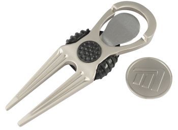 Masters Golf Masters Deluxe Pitchfork With Marker Divot-Tool, Silber