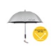 uCad Teleskop-Golfschirm 68" Automatik mit Schirmstift, silber