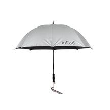 uCad Teleskop-Golfschirm 68" Automatik mit Schirmstift, silber