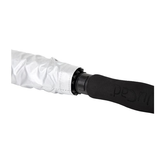 uCad Teleskop-Golfschirm 68" Automatik mit Schirmstift, silber