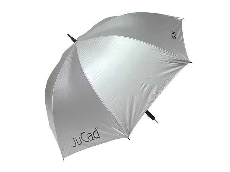 uCad Teleskop-Golfschirm 68" Automatik mit Schirmstift, silber