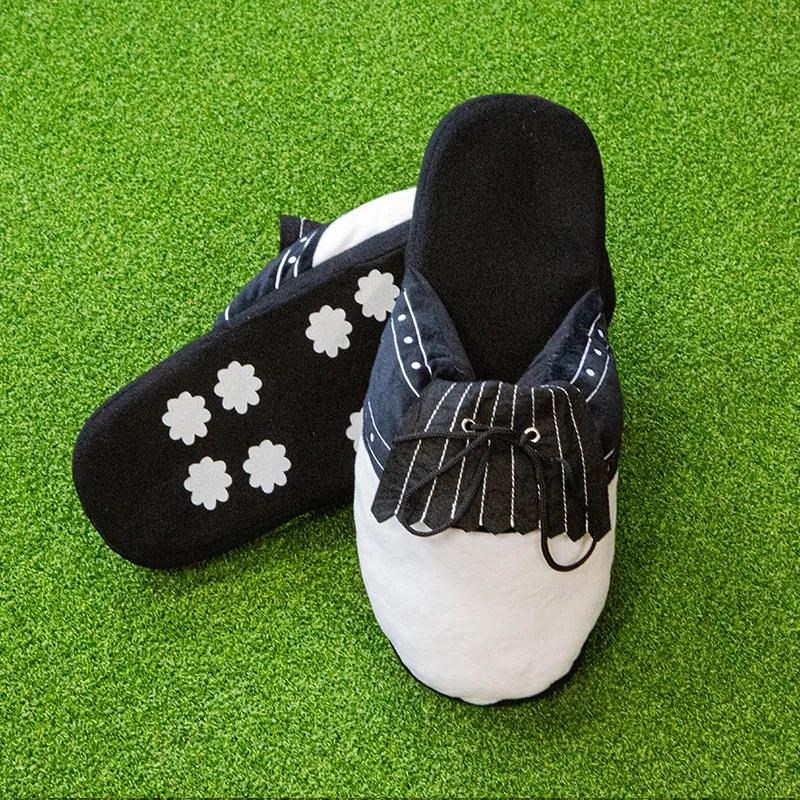 Longridge Golf Slippers Hausschuhe, weiss/schwarz