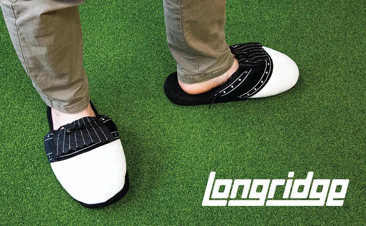Longridge Golf Slippers Hausschuhe, weiss/schwarz