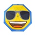 Emoji AutoFold Compact Regenschirm, Sonnenbrille