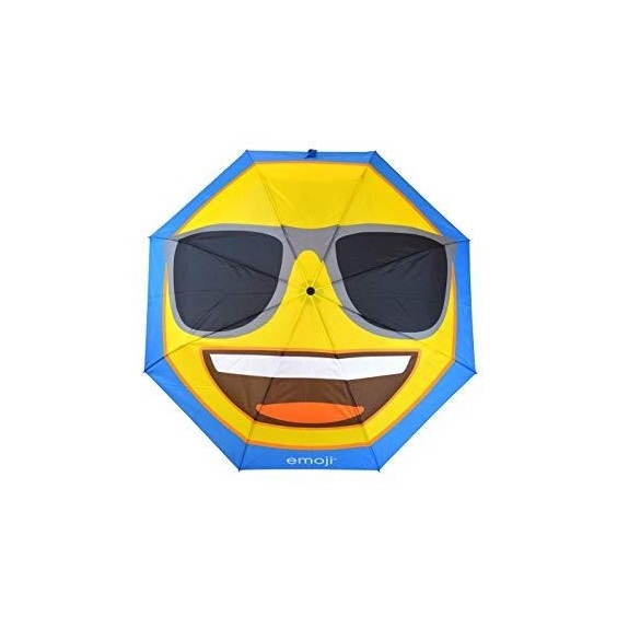 Emoji AutoFold Compact Regenschirm, Sonnenbrille