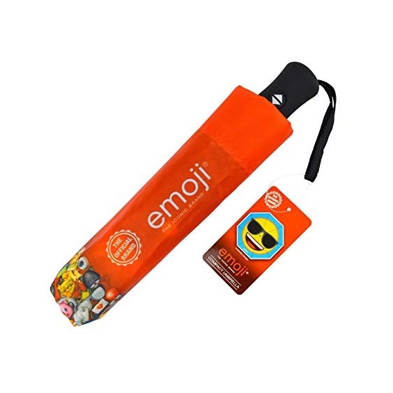 Emoji AutoFold Compact Regenschirm, Sonnenbrille