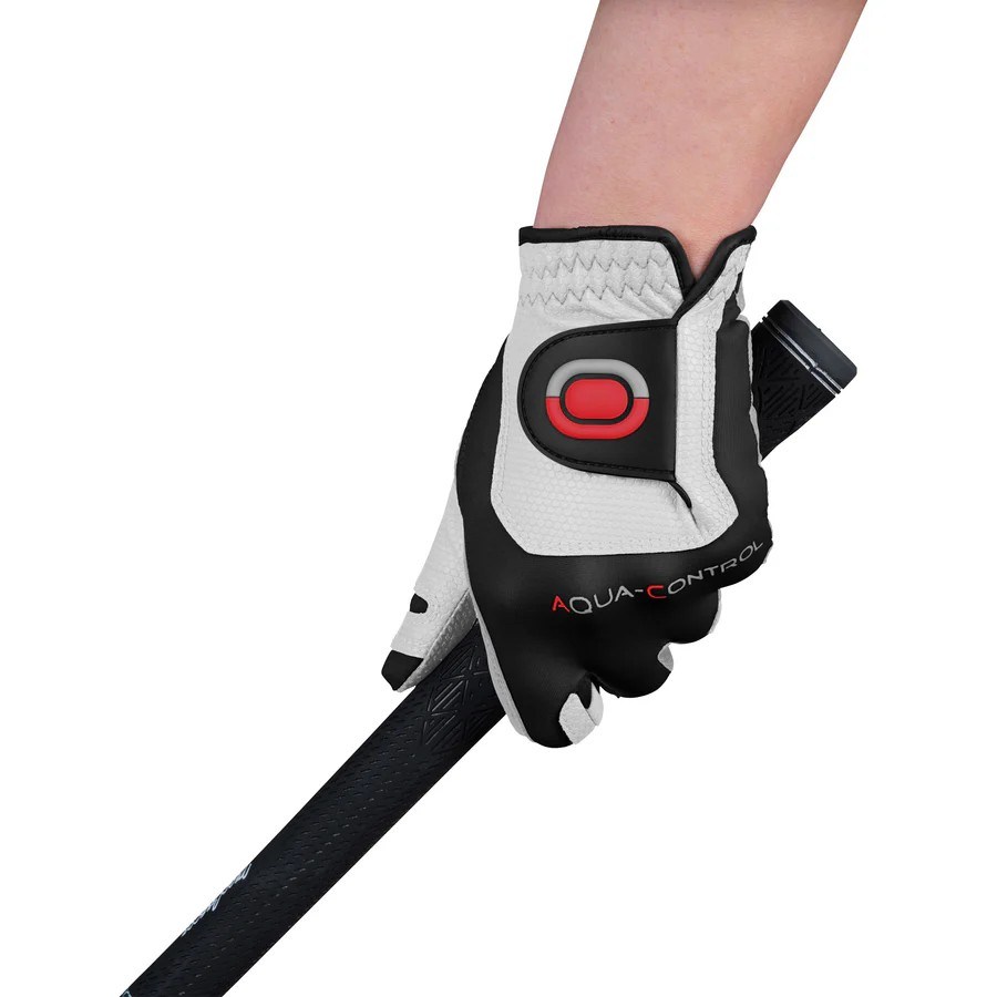 Zoom Aqua Control Herren Golfhandschuh, weiss/schwarz/rot
