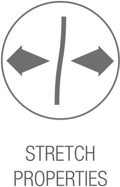 Stretch-Material-Technologie-Symbol