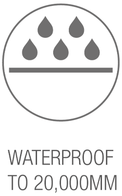 Abzeichen für 20.000 mm Wasserdichtigkeit